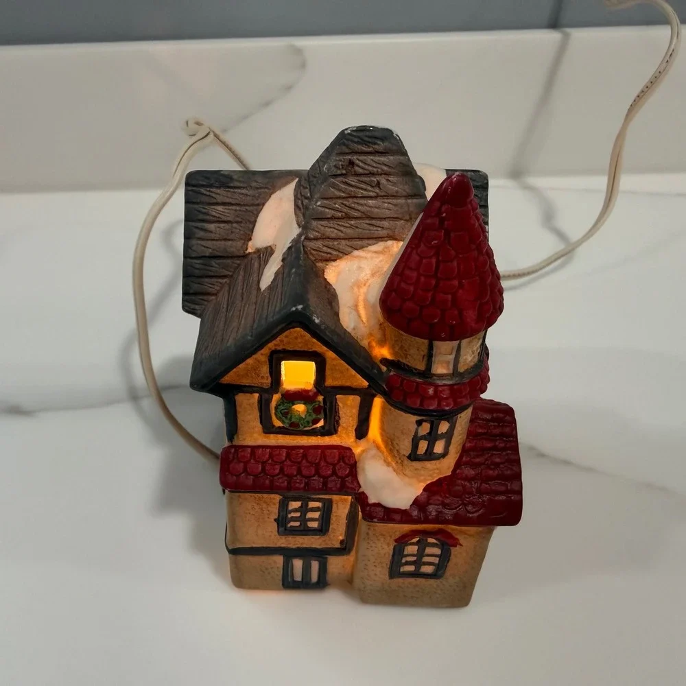 VTG 1993 Dickens Collectables Doctor Lighted Porcelain House Christmas w/ Box